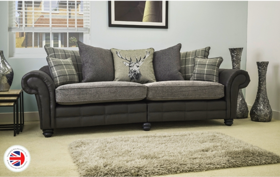 Montana 3 Seater Grey Scatter Back